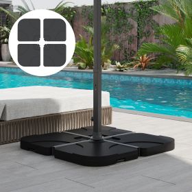 4 Pieces Cantilever Patio Umbrella Base Stand (Option: Black-520x310x520 mm)