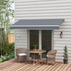 10' x 8' Retractable Awning (Option: Dark Gray-1580x280x190 mm)