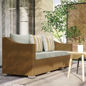 3 Seater Patio Couch with Cushions (Option: Light Gray-700x540x760 mm)