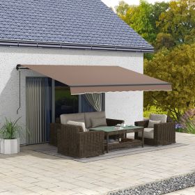 13' x 10' Retractable Awning (Option: Coffee-1765x310x195 mm)